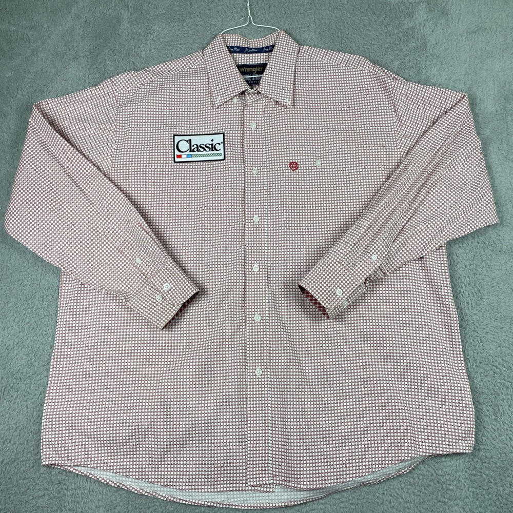 Rodeo Sponsored PBR Cowboy Wrangler Shirt Men XL Red Check Classic George Strait